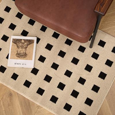 Show full view: Zarkea Modern Geometric Indoor/Outdoor Washable Area Rug, Beige, 20 x 32-in slide 4 of 9