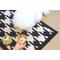 Show in main carousel: Zarkea Modern Houndstooth Indoor/Outdoor Washable Area Rug, Black, 32 x 47-in slide 8 of 9
