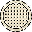 Show in main carousel: Zarkea Modern Round Washable Rug, Black/Cream, 39 x 39-in slide 9 of 9