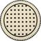 Show in main carousel: Zarkea Modern Round Washable Rug, Black/Cream, 39 x 39-in slide 9 of 9