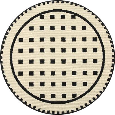 Show full view: Zarkea Modern Round Washable Rug, Black/Cream, 39 x 39-in slide 9 of 9