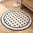 Show in main carousel: Zarkea Modern Round Washable Rug, Black/Cream, 39 x 39-in slide 7 of 9