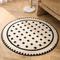 Show in main carousel: Zarkea Modern Round Washable Rug, Black/Cream, 39 x 39-in slide 7 of 9