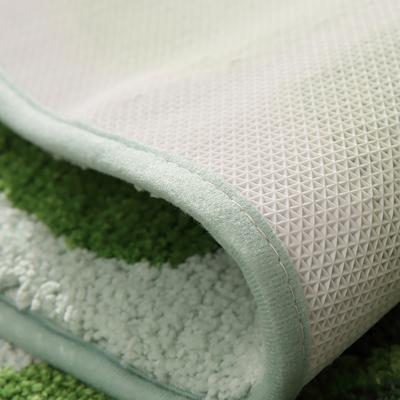 Show full view: Zarkea Tropical Leaf-Shaped Microfiber Washable Rug, Green, 23 x 35-in slide 9 of 9