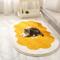 Show in main carousel: Zarkea Ultra-Soft Microfiber Washable Oval Area Rug, Yellow/White, 20 x 32-in slide 5 of 9