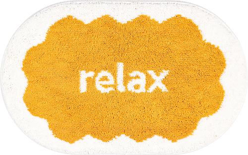 Show full view: Zarkea Ultra-Soft Microfiber Washable Oval Area Rug, Yellow/White, 20 x 32-in slide 2 of 9