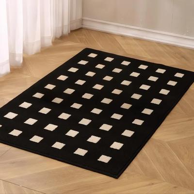 Show full view: Zarkea Modern Geometric Indoor/Outdoor Washable Area Rug, Black, 20 x 32-in slide 4 of 9