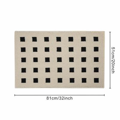 Show full view: Zarkea Modern Geometric Indoor/Outdoor Washable Area Rug, Beige, 20 x 32-in slide 9 of 9