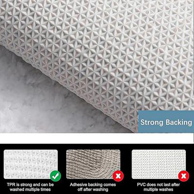 Show full view: Zarkea Microfiber Striped Washable Area Rug, Grey, Beige, White, 20 x 32-in slide 9 of 9