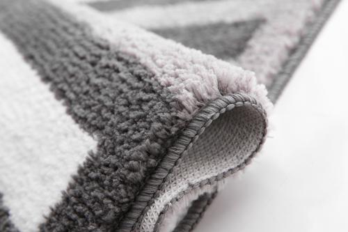 Show full view: Zarkea Microfiber Striped Washable Area Rug, Grey, Beige, White, 20 x 32-in slide 7 of 9