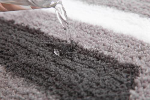 Show full view: Zarkea Microfiber Striped Washable Area Rug, Grey, Beige, White, 20 x 32-in slide 8 of 9