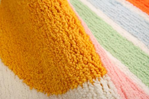 Show full view: Zarkea Colorful Geometric Microfiber Washable Area Rug, Sunrise, 20 x 32-in slide 6 of 9