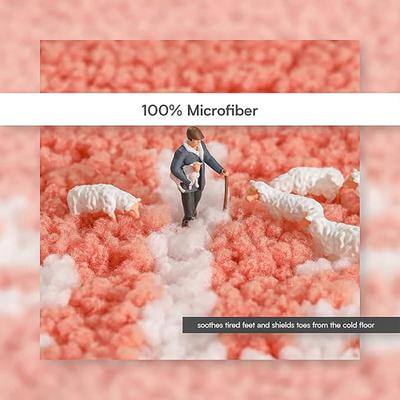 Show full view: Zarkea Microfiber Washable Oval Area Rug, Pink/White, 20 x 32-in slide 8 of 9