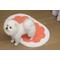 Show in main carousel: Zarkea Microfiber Washable Oval Area Rug, Pink/White, 20 x 32-in slide 3 of 9