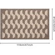 Show in main carousel: Zarkea Modern Wavy Geometric Indoor/Outdoor Washable Area Rug, Brown, 32 x 47-in slide 8 of 9