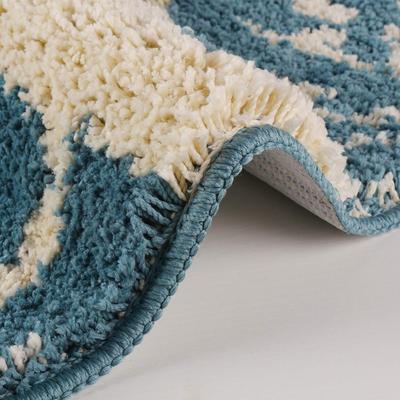 Show full view: Zarkea Ultra-Soft Botanical Microfiber Washable Area Rug, White, 18 x 27-in slide 8 of 9