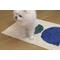 Show in main carousel: Zarkea Modern Geometric Washable Microfiber Rug, White/Blue, 18 x 27-in slide 8 of 9