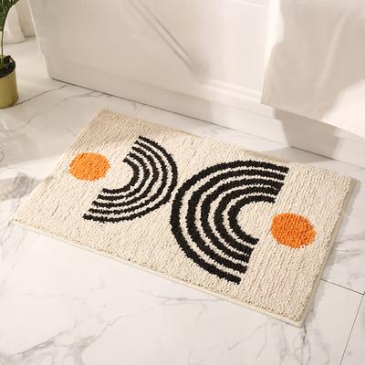 Show full view: Zarkea Microfiber Washable Rug, White/Black, 18 x 27-in slide 5 of 9