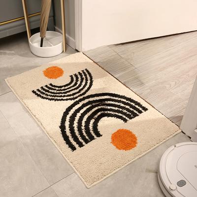 Show full view: Zarkea Microfiber Washable Rug, White/Black, 18 x 27-in slide 4 of 9