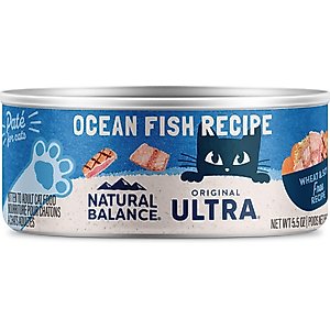 Natural Balance Ultra Premium Ocean Fish Formula Canned Cat Food, 5.5-oz, case of 24