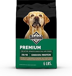 Diamond Premium All Life Stages 26/18 for Active, Athletic & Sporting Dogs Dry Food, 6-lb bag