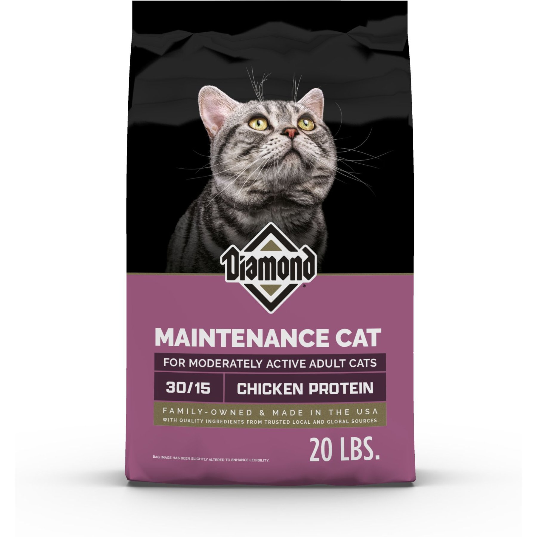 Diamond Maintenance 30/15 for Moderately Active Adult Cats Dry Food, 20-lb bag