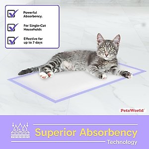 PetsWorld Breeze Compatible Fresh Scented Cat Litter Pads, 50 count