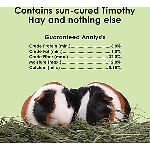 Kaytee Natural Timothy Hay Small Animal Food, 6-lb bag