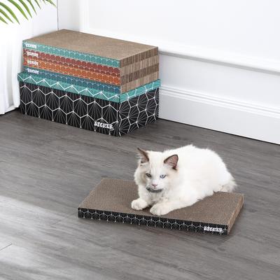 Show full view: THE LICKER STORE Naomi Modern 17-in Cardboard Reversible Cat Scratcher Pad in Box with Catnip, 5 count slide 3 of 10