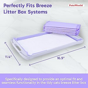 PetsWorld Breeze Compatible Fresh Scented Cat Litter Pads, 50 count