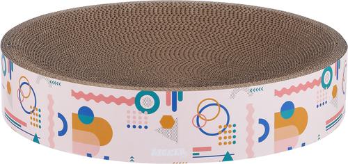 Show full view: THE LICKER STORE Nelson 20-in Modern Cardboard Bowl Cat Scratcher with Catnip, Light Pink slide 7 of 8