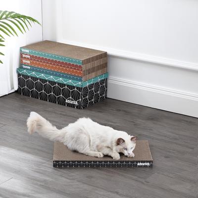 Show full view: THE LICKER STORE Naomi Modern 17-in Cardboard Reversible Cat Scratcher Pad in Box with Catnip, 5 count slide 7 of 10