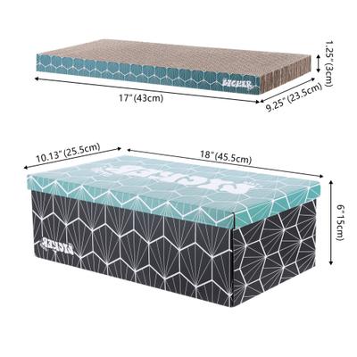 Show full view: THE LICKER STORE Naomi Modern 17-in Cardboard Reversible Cat Scratcher Pad in Box with Catnip, 5 count slide 5 of 10