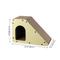 Show in main carousel: THE LICKER STORE Kento Minimalist 23.63-in Cardboard Angled Cat Cave Scratcher with Catnip, Almond slide 4 of 7