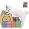 Show in main carousel: THE LICKER STORE Kazoku Modern 15.63-in Cardboard 5-in-1 Family Cat Cave Scratcher with Catnip slide 1 of 11