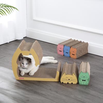 Show full view: THE LICKER STORE Kazoku Modern 15.63-in Cardboard 5-in-1 Family Cat Cave Scratcher with Catnip slide 2 of 11