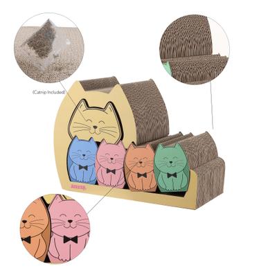 Show full view: THE LICKER STORE Kazoku Modern 15.63-in Cardboard 5-in-1 Family Cat Cave Scratcher with Catnip slide 5 of 11