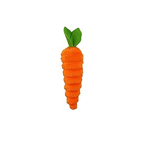 Petlou Food Luxe Carrot Squeaky Plush Dog Toy, 12-in