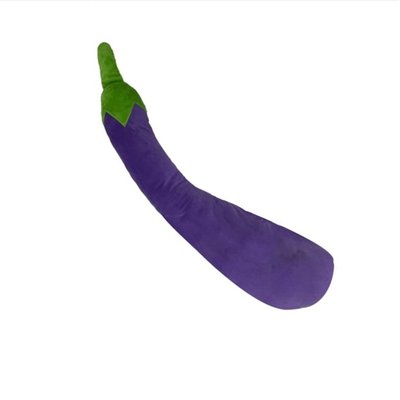 Petlou Petlou Food Eggplant Squeaky Plush Dog Toy, 29-in