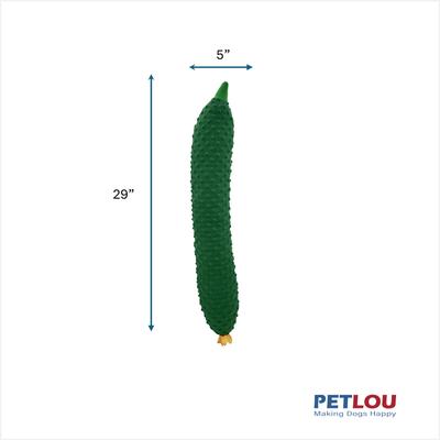 Show full view: Petlou Food Cucumber Squeaky Plush Dog Toy, 29-in slide 3 of 5