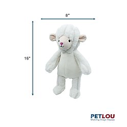 Petlou Ripples Farm Friends Lamb Squeaky Plush Dog Toy, 16-in slide 2 of 5