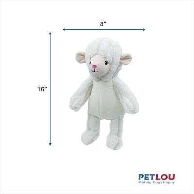Show full view: Petlou Ripples Farm Friends Lamb Squeaky Plush Dog Toy, 16-in slide 3 of 5