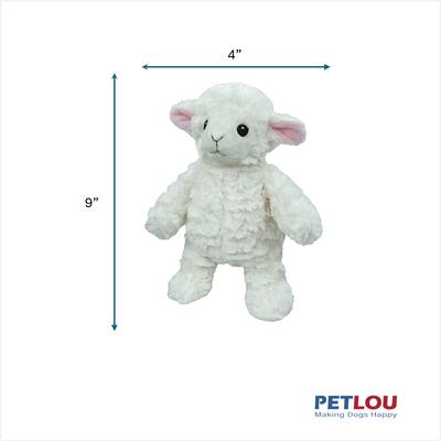 Show full view: Petlou Classic Lamb Squeaky Plush Dog Toy, 9-in slide 3 of 6