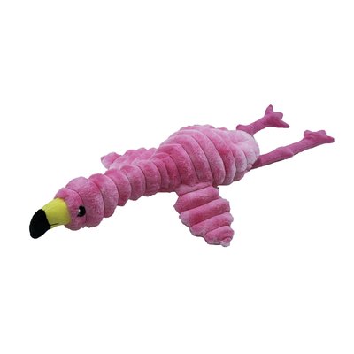 Petlou Petlou Ripples Splooting Flamingo Squeaky Plush Dog Toy, 26-in