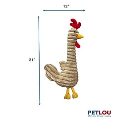 Petlou Ripples Farm Friends Rooster Squeaky Plush Dog Toy, 31-in slide 2 of 5