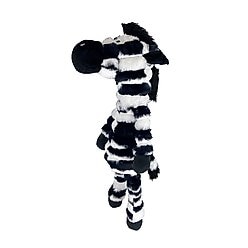 Petlou Ripples Zoo Friends Zebra Squeaky Plush Dog Toy, 26-in