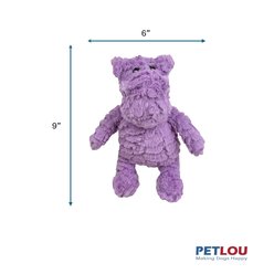 Petlou Classic Hippo Squeaky Plush Dog Toy, 9-in slide 2 of 5