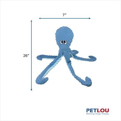 Show full view: Petlou Dotty Friends 2.0 Baby Octopus Squeaky Plush Dog Toy, 26-in slide 3 of 5