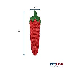 Petlou Food Strawberry Squeaky Plush Dog Toy, 29-in slide 2 of 5