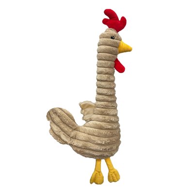 Petlou Petlou Ripples Farm Friends Rooster Squeaky Plush Dog Toy, 31-in